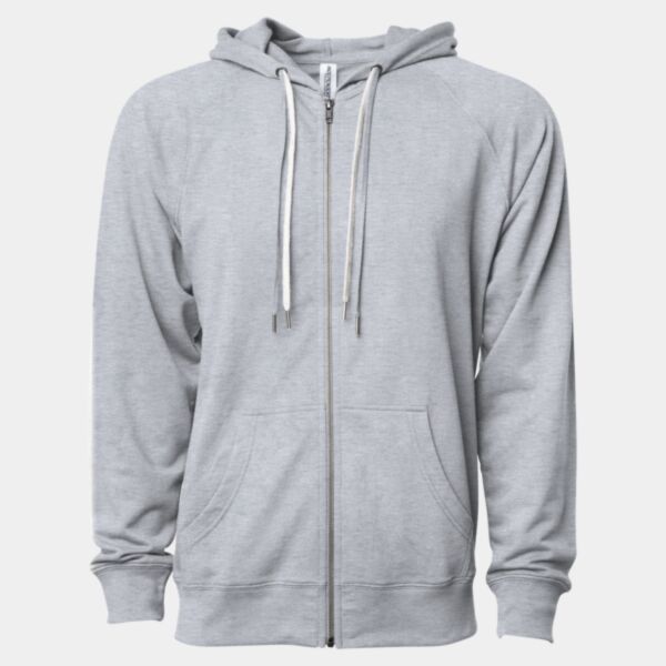 Unisex Icon Lightweight Loopback Terry Full-Zip Hooded Sweatshirt Thumbnail